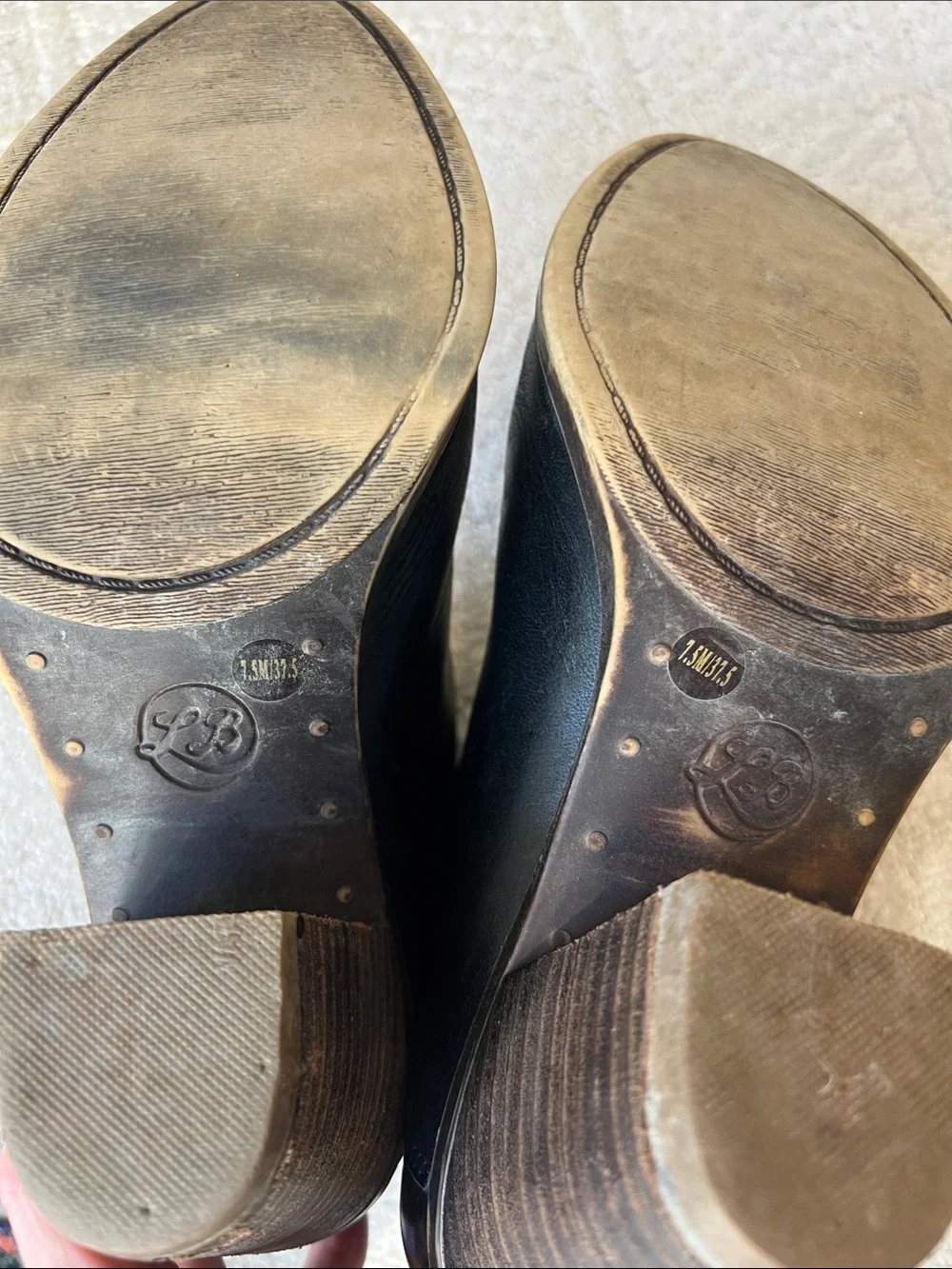 Lucky Brand Black Leather Ankle Booties with Block Heel - Picture 8 of 10